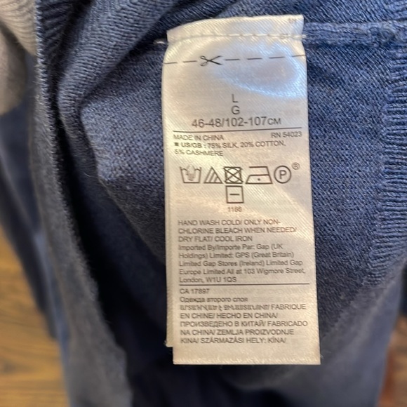 Banana Republic Men’s Luxury Brand Sweater Size Large Colour Light Blue - Picture 4 of 4